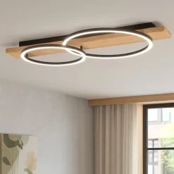 Boyal eglo plafoniera moderna in legno led 3000k
