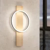 Boyal eglo applique da parete minimal in legno chiaro led 3000k