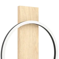 Boyal eglo applique da parete minimal in legno chiaro led 3000k