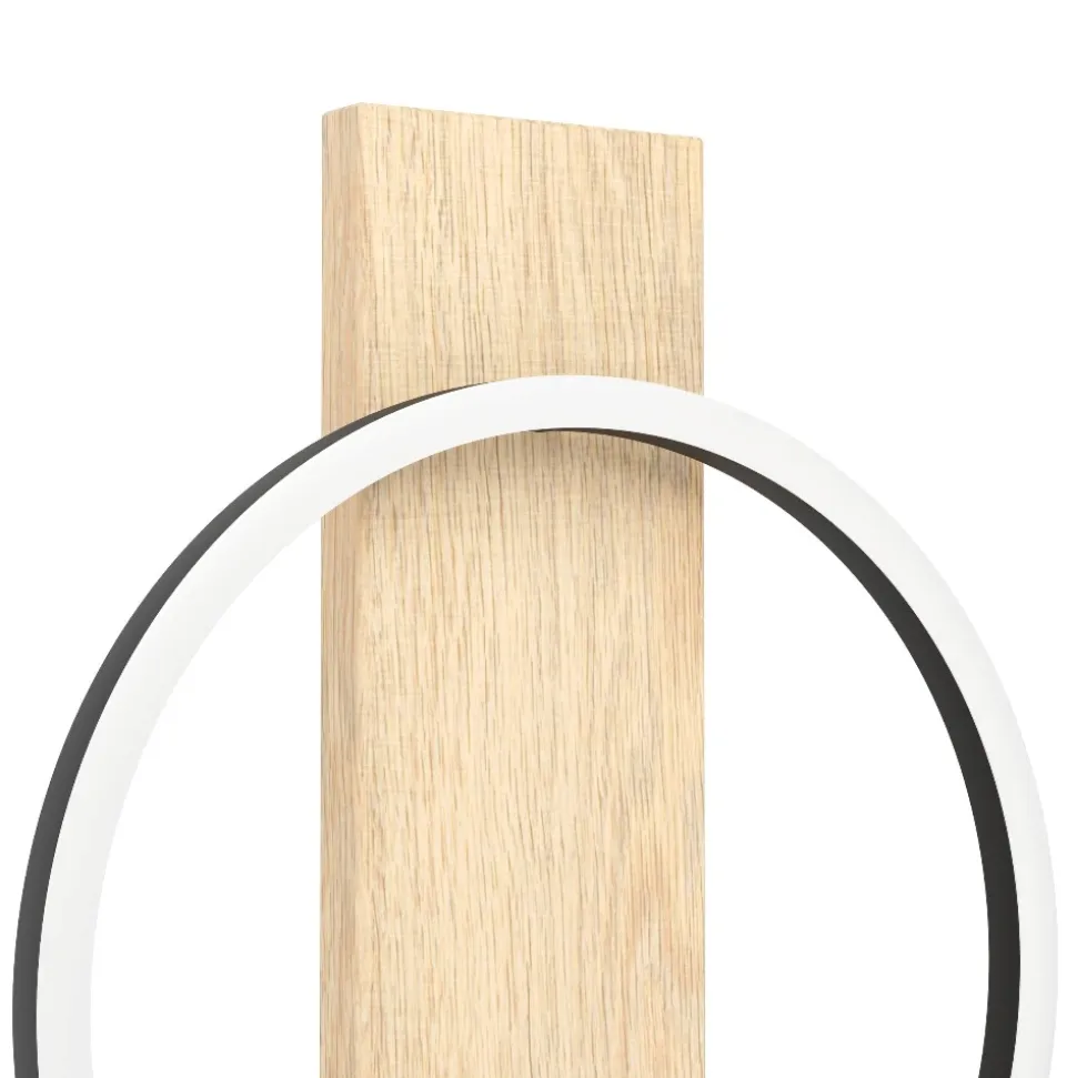 Boyal eglo applique da parete minimal in legno chiaro led 3000k