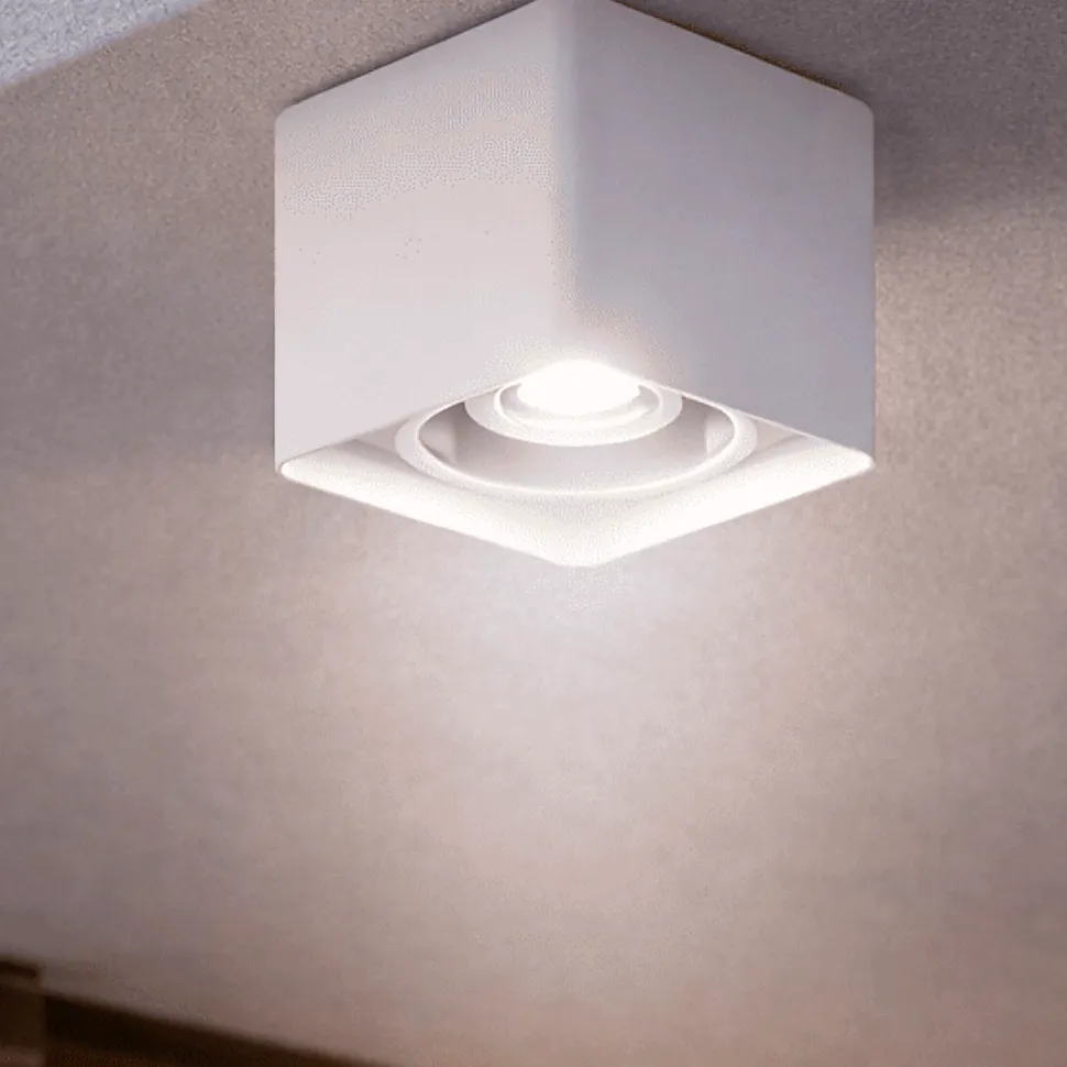 Brick perenz plafoniera da esterno per tetto ip54 bianco gu10