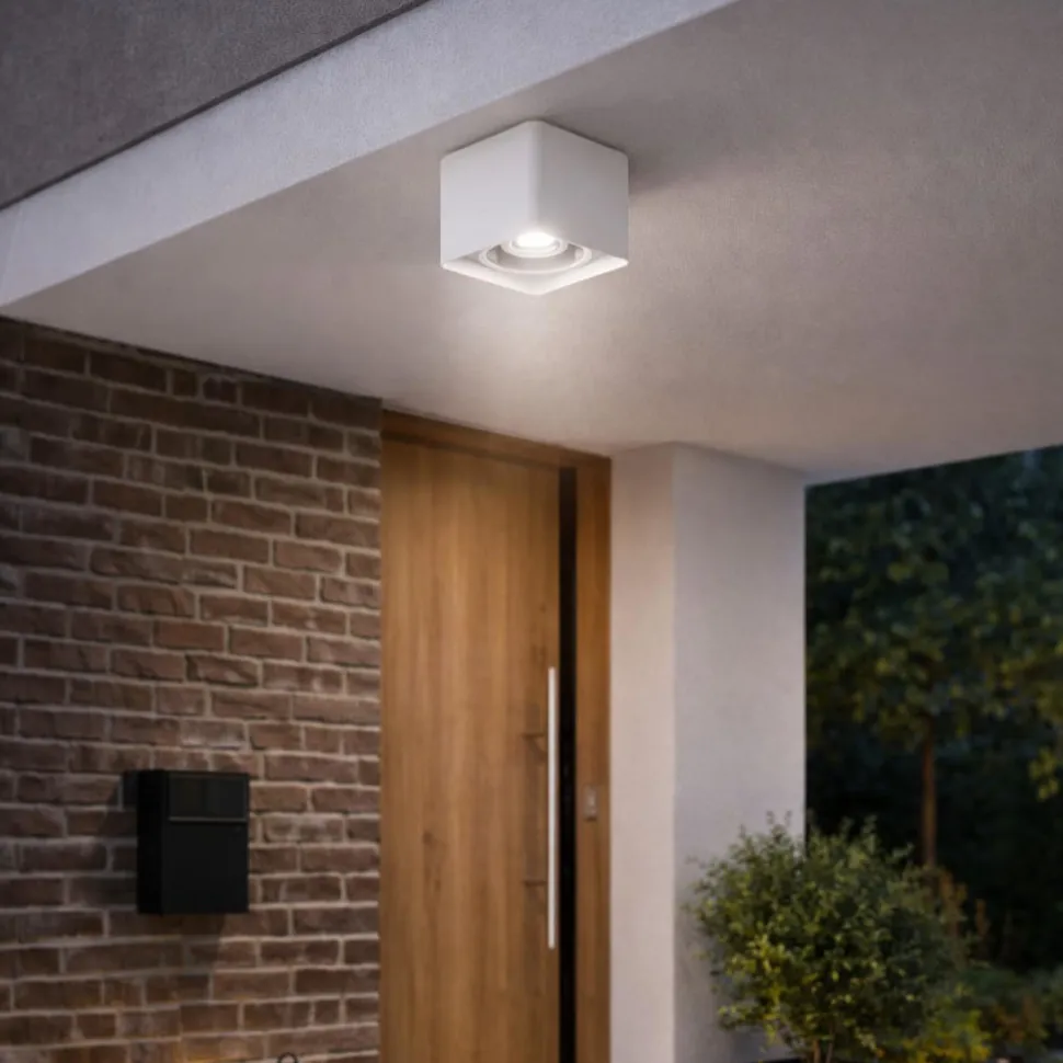 Brick perenz plafoniera da esterno per tetto ip54 bianco gu10
