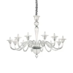 Brigitta sp12 lampadario per salotto cristallo trasparente 12 luci