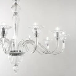 Brigitta sp12 lampadario per salotto cristallo trasparente 12 luci
