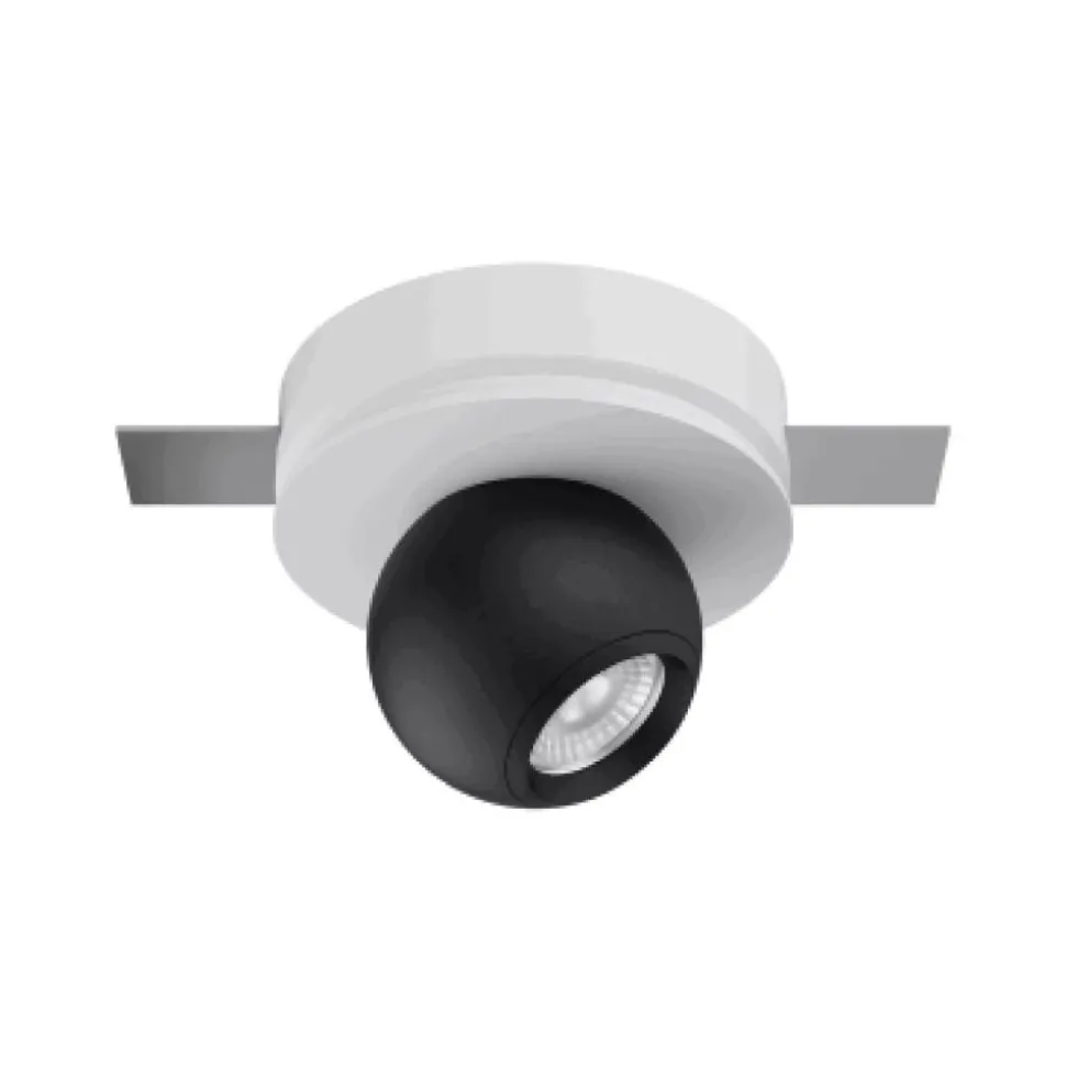 Bubble faretto nero led 9w 3000k 24v ottica 15 da incasso linea light