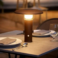 Camping linea light lampada da tavolo da esterno portatile marrone led