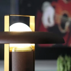 Camping linea light lampada da tavolo da esterno portatile marrone led