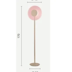 Candy pt ondaluce lampada da terra moderna vetro trasparente led design