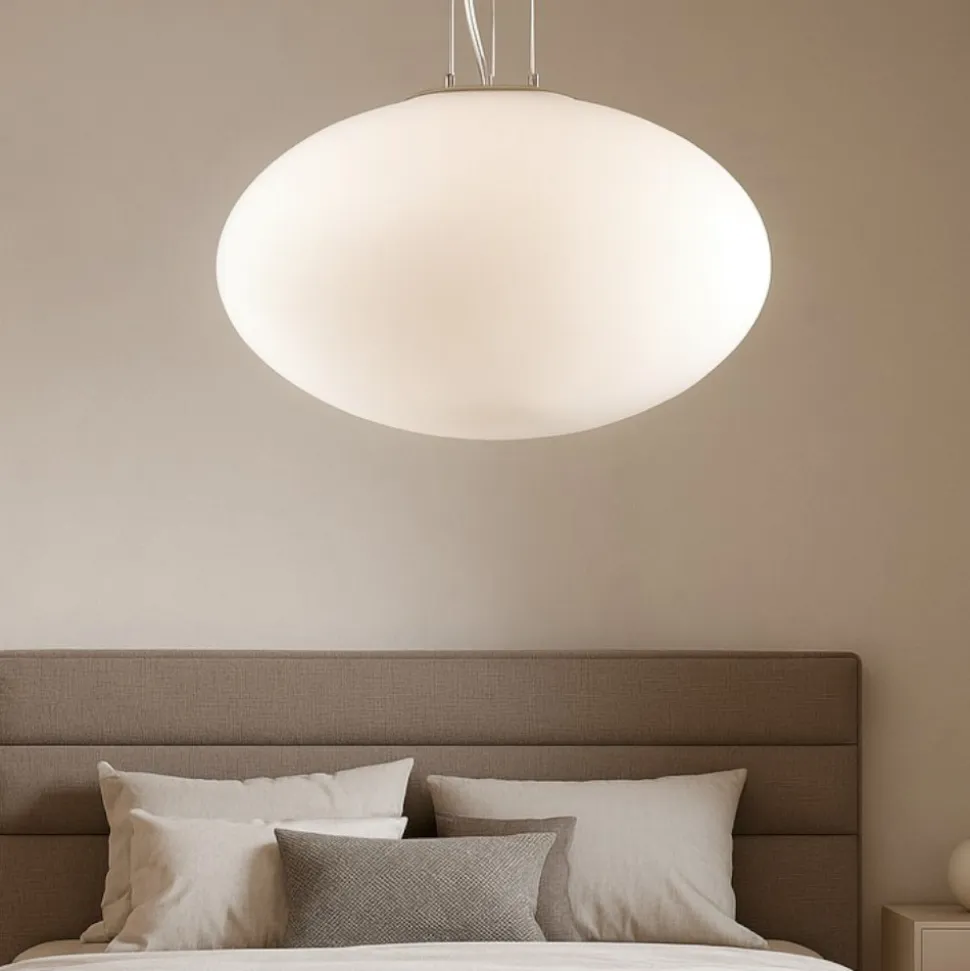 Candy sp1 d50 idea lux lampadario sfera vetro bianco
