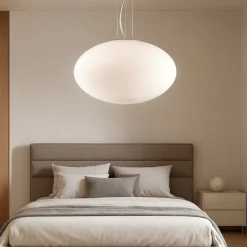Candy sp1 d50 idea lux lampadario sfera vetro bianco