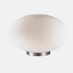 Candy tl1 d25 lampada da comodino sfera di vetro bianca ideal lux