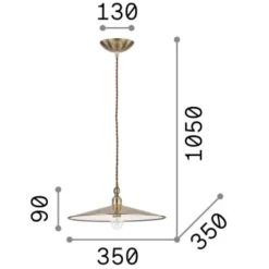 Cantina sp1 ideal lux lampadario per cucina rustico rame