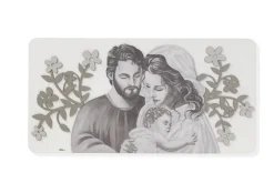 Capezzale bianco tortora grigio sacra famiglia moderna 120x60