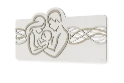 Capezzale capoletto sacra famiglia 120x60 moderna bianco rovere