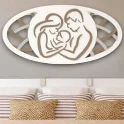 Capezzale capoletto sacra famiglia 120x60 moderna