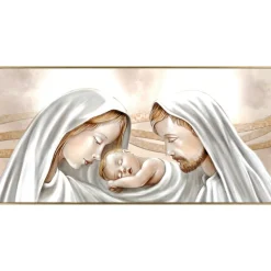 Capezzale capoletto sacra 90x60 famiglia cornice oro