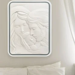 Capezzale moderno sacra famiglia 45x58 grigio bongelli preziosi