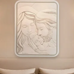 Capezzale moderno 30x38 sacra famiglia nocciola bongelli preziosi
