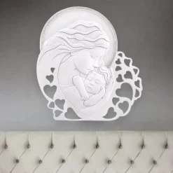 Capezzale quadretto 24x22 cm cuore bianco bongelli preziosi