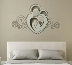 Capezzale quadro sacra famiglia per camera da letto moderna beige avorio