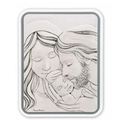 Capezzale sacra famiglia 45x48 grigio con contrasto bongelli preziosi