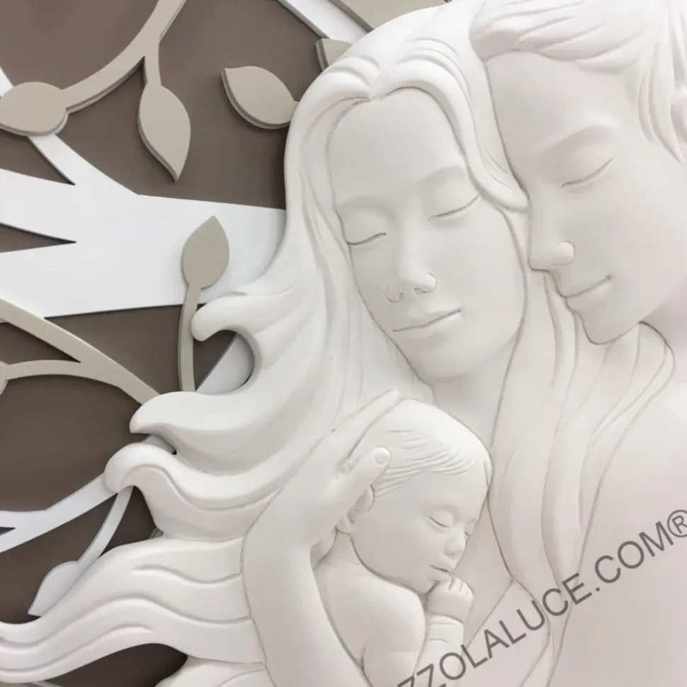 Capezzale sacra famiglia 105x72 moderno nocciola bongelli