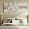 Capezzale 120x60 moderno sacra famiglia bianco grigio tortora