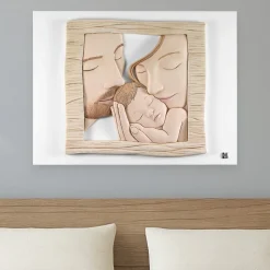 Capezzale 45x35 sacra famiglia colorata quadretto capoletto