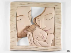 Capezzale 45x35 sacra famiglia colorata quadretto capoletto