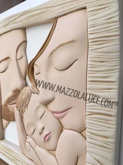 Capezzale 45x35 sacra famiglia colorata quadretto capoletto