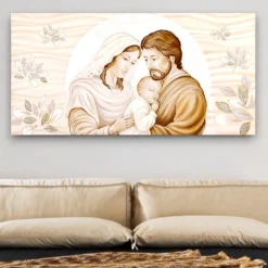 Capoletto cclassico 120x60 quadro capezzale sacra famiglia