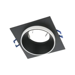 Carosso eglo faretto da incasso a soffitto quadrato nero bianco