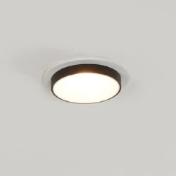 Carosso eglo faretto rotondo bianco bordo nero da incasso a soffitto