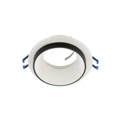 Carosso eglo faretto rotondo bianco bordo nero da incasso a soffitto