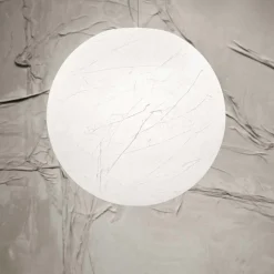 Carta sp1 d40 lampadario sfera bianca effetto carta ideal lux