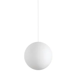 Carta sp1 d40 lampadario sfera bianca effetto carta ideal lux