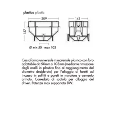 Cassaforma con alloggio driver da incasso muratura laterizio