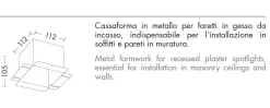 Cassaforma in metallo per faretti in gesso mt6