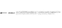 Cavo 3 poli (a-b-n) precablato 1.5mt con 1 connettore maschio per cod 8856