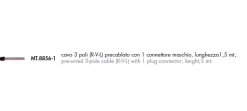 Cavo 3 poli (r-v-l) precablato con 1 connettore maschio 1,5 mt per cod 8856