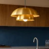 Cenciara eglo lampadario per cucina circolare colore oro