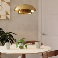 Cenciara eglo lampadario per cucina circolare colore oro