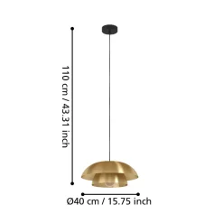Cenciara eglo lampadario per cucina circolare colore oro