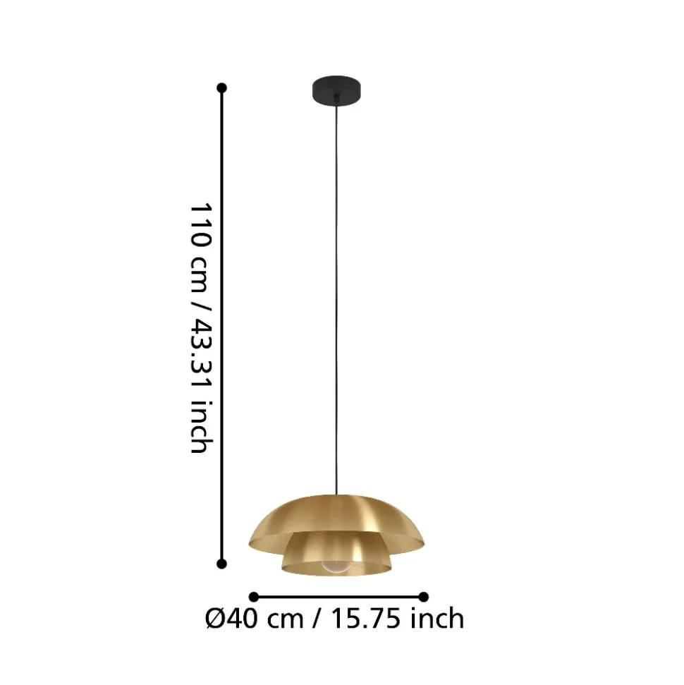 Cenciara eglo lampadario per cucina circolare colore oro
