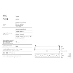 Cestello faretti bianchi da incasso led 20w 3000k isyluce exacta