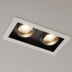 Cestello faretto bianco da incasso 2 luci orientabili