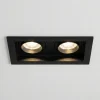 Cestello faretto da incasso controsoffitto nero 2 luci orientabili