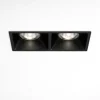 Cestello faretto nero 2 luci da incasso a soffitto