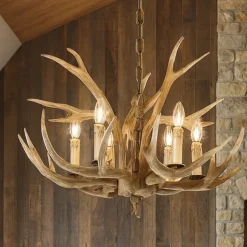 Chalet sp6 ideal lux lampadario per casa in montagna sei luci