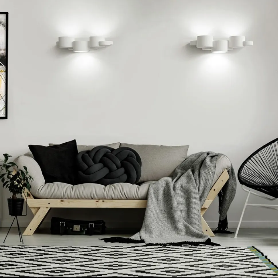 Chio sforzin applique di gesso design moderna bianca